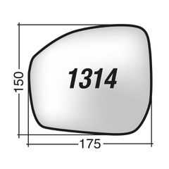 Land Rover DISCOVERY '17-> & RANGE ROVER '12-> & RANGE ROVER SPORT '13-> - Αριστερό χρωμίου θερμαινόμενο κρύσταλλο καθρέπτη με πιάστρα