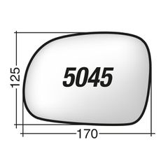 Mercedes VIANO (W639) '03-'11 - Αριστερό χρωμίου ασφαιρικό κρύσταλλο καθρέπτη