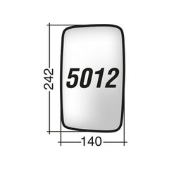 Mercedes SPRINTER '95-'06  - Δεξί χρωμίου θερμαινόμενο κρύσταλλο καθρέπτη με πιάστρα