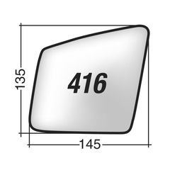 Mercedes CLASS GL (X164) '11-'12 & CLASS R (V251,W251) '10-> & CLASS GLE '15-> - Αριστερό χρωμίου ασφαιρικό κρύσταλλο καθρέπτη