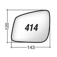 Mercedes CLASS A (W169) '08-'12 & CLASSE B (W245) '08-'11 - Δεξί χρωμίου ασφαιρικό θερμαινόμενο κρύσταλλο καθρέπτη με πιάστρα