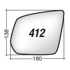 Mercedes CLASS GL (X164) '09-'11 & CLASS M (W164) '09-'11 - Αριστερό χρωμίου ασφαιρικό θερμαινόμενο κρύσταλλο καθρέπτη με πιάστρα