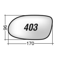 Mercedes CLASS A (W168) '97-'04 & CLK (W208) '97-'02 & SLK 200 CABRIO (W170) '96-'04 - Δεξί χρωμίου ασφαιρικό θερμαινόμενο κρύσταλλο καθρέπτη με πιάστρα (χωρίς θερμοστάτη)