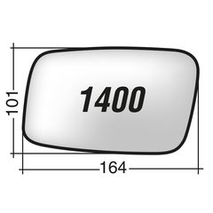 Volvo S40 ->'04 & V40 ->'04 & 850 '91-'97 & S70 '97-'00 - Δεξί χρωμίου θερμαινόμενο κρύσταλλο καθρέπτη με πιάστρα