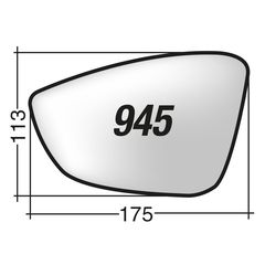 Volkswagen PASSAT '10-'14 & SCIROCCO '08-> & PASSAT CC '09-> & NEW BEETLE (maggiolino) '11-> & EOS '11-> - Δεξί χρωμίου ασφαιρικό κρύσταλλο καθρέπτη