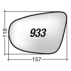 Volkswagen GOLF VI '08-'12 & TIGUAN '11-'15 & TOURAN '10-'15 - Αριστερό χρωμίου ασφαιρικό θερμαινόμενο κρύσταλλο καθρέπτη με πιάστρα