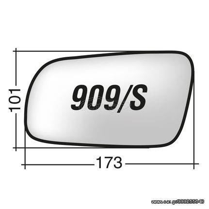 Volkswagen GOLF IV '98-'03 & PASSAT '96-> & POLO SW 99-> & SHARAN '00-'04 - Αριστερό χρωμίου ασφαιρικό θερμαινόμενο κρύσταλλο καθρέπτη με πιάστρα