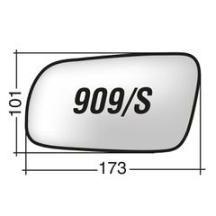 Volkswagen GOLF IV '98-'03 & PASSAT '96-> & POLO SW 99-> & SHARAN '00-'04 - Αριστερό χρωμίου θερμαινόμενο κρύσταλλο καθρέπτη