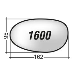 Smart FORTWO ->'06 & COUPE' CABRIO ROADSTER - Δεξί χρωμίου κρύσταλλο καθρέπτη με πιάστρα