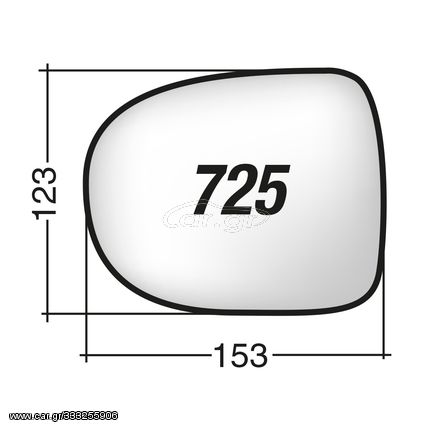 Renault CLIO '09-> & MODUS '09-> & TWINGO '10-> - Δεξί/Αριστερό χρωμίου θερμαινόμενο κρύσταλλο καθρέπτη με πιάστρα