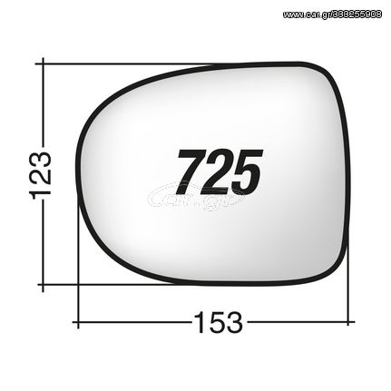 Renault CLIO '09-> & MODUS '09-> & TWINGO '10-> - Δεξί/Αριστερό χρωμίου θερμαινόμενο κρύσταλλο καθρέπτη