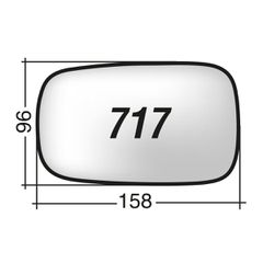 Renault CLIO III '05-> & MEGANE '02-> & SCENIC '02-> & VELSATIS - Δεξί/Αριστερό χρωμίου θερμαινόμενο κρύσταλλο καθρέπτη