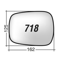 Nissan KUBISTAR /Renault KANGOO '03-'08 & SCENIC 4x4 - Δεξί/Αριστερό θερμαινόμενο κρύσταλλο καθρέπτη με πιάστρα