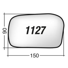 Nissan Ν14 - Αριστερό χρωμίου κρύσταλλο καθρέπτη