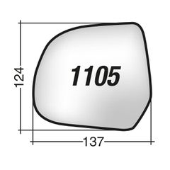 Nissan MICRA '10-> & LEAF '16-> /Dacia DUSTER '10-'14 & DOKKER '12-> & LODGY - Δεξί χρωμίου θερμαινόμενο κρύσταλλο καθρέπτη με πιάστρα