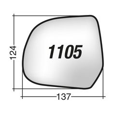 Nissan MICRA '10-> & LEAF '16-> /Dacia DUSTER ΄10-΄14 & DOKKER '12-> & LODGY - Δεξί χρωμίου κρύσταλλο καθρέπτη