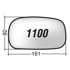 Nissan MICRA K11 ->'03  - Δεξί χρωμίου κρύσταλλο καθρέπτη με πιάστρα