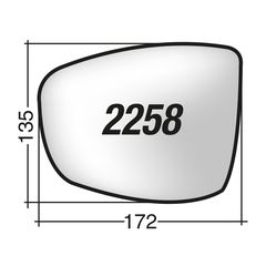 Mazda CX-5 '12-> - Δεξί χρωμίου θερμαινόμενο κρύσταλλο καθρέπτη με πιάστρα