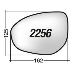 Mazda 2 ('07-'14) & 2 ('14->) & 3 ('09-'13) & 3 ('13-'14) & 6 ('07-'13) - Δεξί χρωμίου κρύσταλλο καθρέπτη