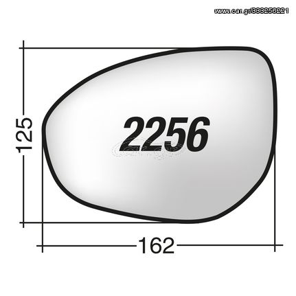 Mazda 2 ('07-'14) & 2 ('14->) & 3 ('09-'13) & 3 ('13-'14) & 6 ('07-'13) - Αριστερό χρωμίου ασφαιρικό κρύσταλλο καθρέπτη