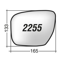 Mazda CX-7 '06-'12 - Δεξί χρωμίου κρύσταλλο καθρέπτη