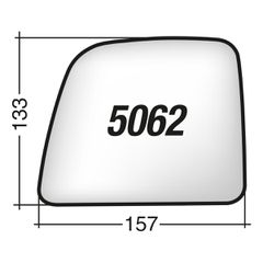 Ford TRANSIT CONNECT '14-> - Αριστερό θερμαινόμενο κρύσταλλο καθρέπτη με πιάστρα