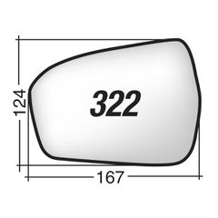 Ford MONDEO '14-> & MONDEO SW '15-> - Δεξί χρωμίου θερμαινόμενο κρύσταλλο καθρέπτη με πιάστρα