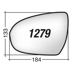 Hyundai TUCSON '16-> - Δεξί χρωμίου θερμαινόμενο κρύσταλλο καθρέπτη με πιάστρα