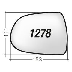 Hyundai i40 '12-> - Δεξί χρωμίου θερμαινόμενο κρύσταλλο καθρέπτη με πιάστρα