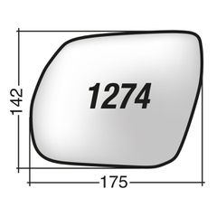 Hyundai  SANTA FE' '09-'12 - Δεξί χρωμίου κρύσταλλο καθρέπτη