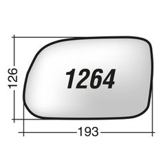 Hyundai SANTA FE' '07-'09 - Δεξί χρωμίου κρύσταλλο καθρέπτη