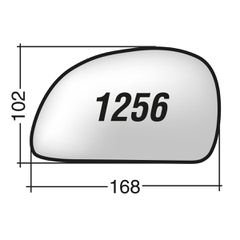 Hyundai ACCENT '03-'05 - Αριστερό χρωμίου κρύσταλλο καθρέπτη
