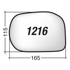 Honda CIVIC HYBRID '08-> & ACCORD '08-'15 & JAZZ RESTYLING  - Δεξί χρωμίου ασφαιρικό κρύσταλλο καθρέπτη