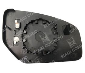 Honda CIVIC '12-> - Αριστερό χρωμίου ασφαιρικό θερμαινόμενο κρύσταλλο καθρέπτη με πιάστρα-thumb-1