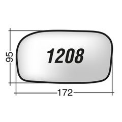 Honda CIVIC '01-'03 & STREAM - Αριστερό χρωμίου ασφαιρικό κρύσταλλο καθρέπτη