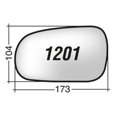 Honda CIVIC '96-'01 & ACCORD '90-'03 & LOGO - Αριστερό χρωμίου κρύσταλλο καθρέπτη