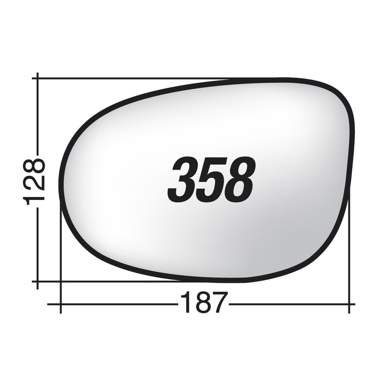 Fiat IDEA '09-'12 /LANCIA MUSA '10->  - Αριστερό χρωμίου θερμαινόμενο κρύσταλλο καθρέπτη