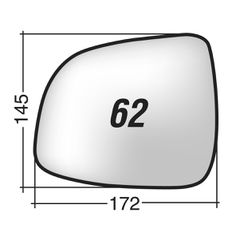 Fiat SEDICI '06-'11 /Suzuki SX4 ->'11 - Αριστερό χρωμίου θερμαινόμενο κρύσταλλο καθρέπτη με πιάστρα