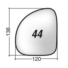 Fiat MULTIPLA - Αριστερό χρωμίου θερμαινόμενο κρύσταλλο καθρέπτη