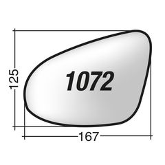 CITROEN C1 '14-> /TOYOTA AURIS '13-> & AYGO '15-> & CH-R '16-> & YARIS '12-'17-> ,'17-> & VERSO '14-> /PEUGEOT 108 '14-> - Δεξί κρύσταλλο καθρέπτη