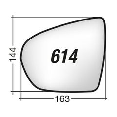 CITROEN C5 AIRCROSS '18-> & DS 7 CROSSBACK '18-> /PEUGEOT 3008 '16-> /OPEL GRANDLAND X '17-> - Δεξί θερμαινόμενο κρύσταλλο καθρέπτη με πιάστρα