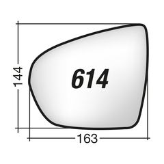 CITROEN C5 AIRCROSS '18-> & DS 7 CROSSBACK '18-> /PEUGEOT 3008 '16-> /OPEL GRANDLAND X '17-> - Δεξί χρωμίου κρύσταλλο καθρέπτη