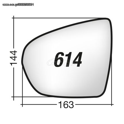 CITROEN C5 AIRCROSS '18-> & DS 7 CROSSBACK '18-> /PEUGEOT 3008 '16-> /OPEL GRANDLAND X '17-> - Αριστερό χρωμίου κρύσταλλο καθρέπτη
