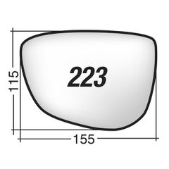 CITROEN C4 CACTUS '14-'18 - Αριστερό χρωμίου κρύσταλλο καθρέπτη