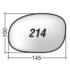 CITROEN C2 '03-'09 & C3 '02-'09 & C3 PLURIEL '03-'09/PEUGEOT 1007 - Δεξί κρύσταλλο καθρέπτη με πιάστρα