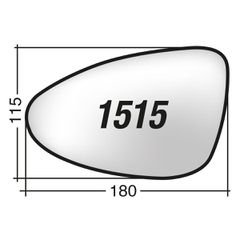 DAEWOO/CHEVROLET AVEO '11-> - Αριστερό χρωμίου κρύσταλλο καθρέπτη