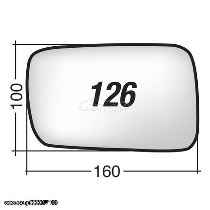 BMW  Σειρά 3 (E46) COUPE' '99-'05 & Σειρά 7 (Ε65,Ε66) '05-΄09 - Δεξί μπλε ασφαιρικό θερμαινόμενο κρύσταλλο καθρέπτη με πιάστρα