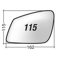 BMW  Σειρά 1 (F20,F21) '11-> & Σειρά 2 '13-> & Σειρά 3 (F30) '12-> & Σειρά 3 GT '12-> & i3 & Σειρά 5 (Ε60) '08-'10 & Χ1 (Ε84) '12-'15 & Χ2 18-> & ΖΑ (G29) '18-> - Δεξί χρωμίου ασφαιρικό κρύσταλλο καθρ