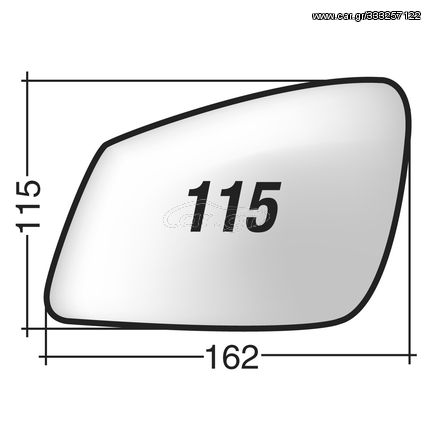 BMW  Σειρά 1 (F20,F21) '11-> & Σειρά 2 '13-> & Σειρά 3 (F30) '12-> & Σειρά 3 GT '12-> & i3 & Σειρά 5 (Ε60) '08-'10 & Χ1 (Ε84) '12-'15 & Χ2 18-> & ΖΑ (G29) '18-> - Δεξί χρωμίου ασφαιρικό κρύσταλλο καθρ