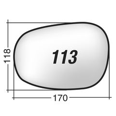 BMW  Σειρά 1 (Ε87,Ε88) '10-'12 & Σειρά 3 (Ε90) '09-'11 - Αριστερό χρωμίου ασφαιρικό θερμαινόμενο κρύσταλλο καθρέπτη με πιάστρα